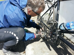 Trying to fix the chain.